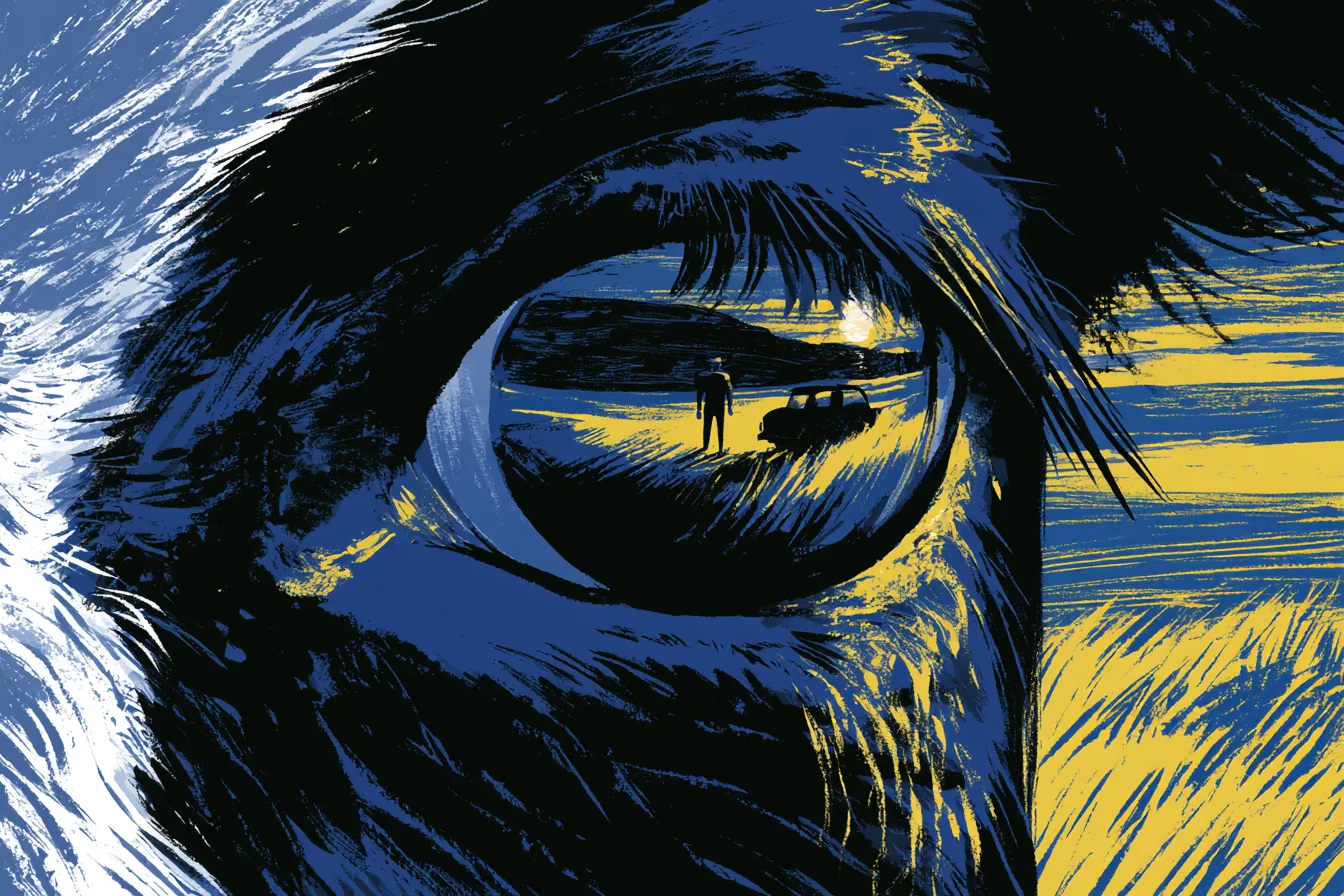 The man reflected in the ox's eye — illustration from The Notification